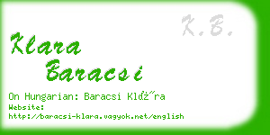 klara baracsi business card